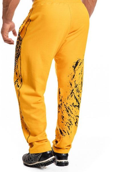 Спортивные штаны мужские желтые с принтом Спортивные штаны мужские желтые с принтом