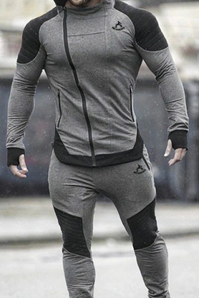 Мантия мужская с капюшоном серая на молнии Купальники и фитнес одежда Краснодар Fitneslavka
