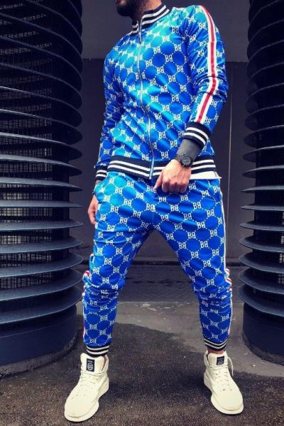 Спортивный костюм джентльмены светло-синий Купальники и фитнес одежда Краснодар Fitneslavka
