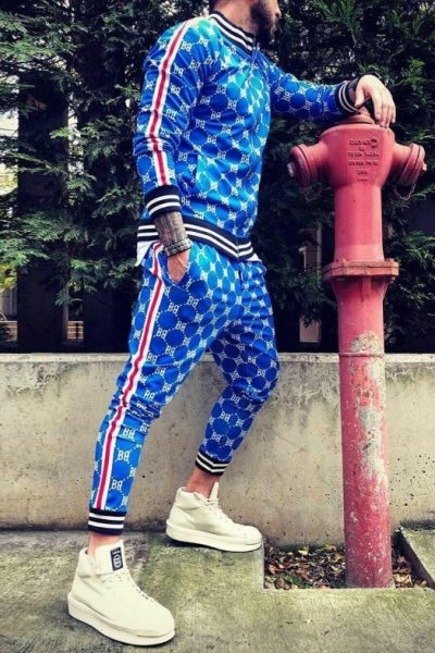 Спортивный костюм джентльмены светло-синий Купальники и фитнес одежда Краснодар Fitneslavka